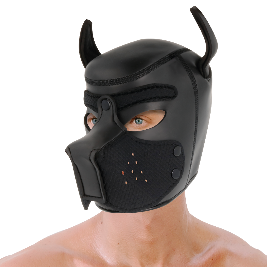 Neopren hundmask med avtagbar käft i storlek L