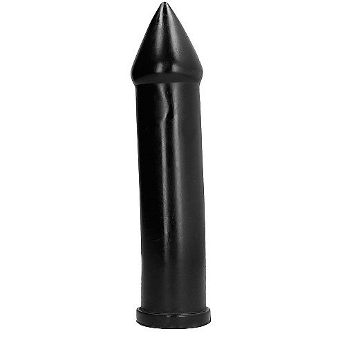 ALL BLACK DILDO 24 CM i svart PVC
