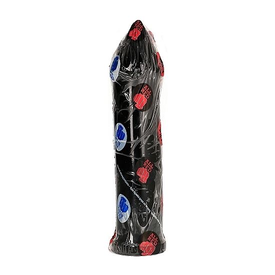 ALL BLACK DILDO 24 CM i svart PVC