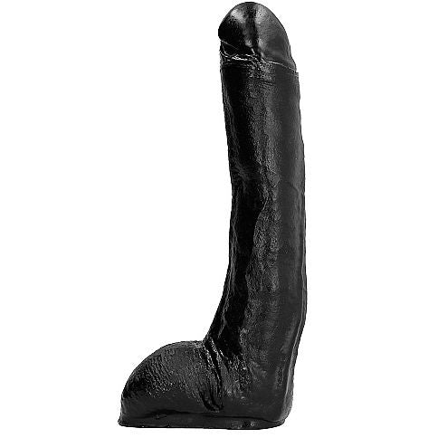All Black dildo 29 cm med realistisk form