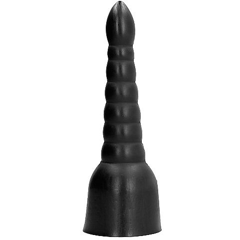 ALL BLACK DILDO 34 CM i PVC-material