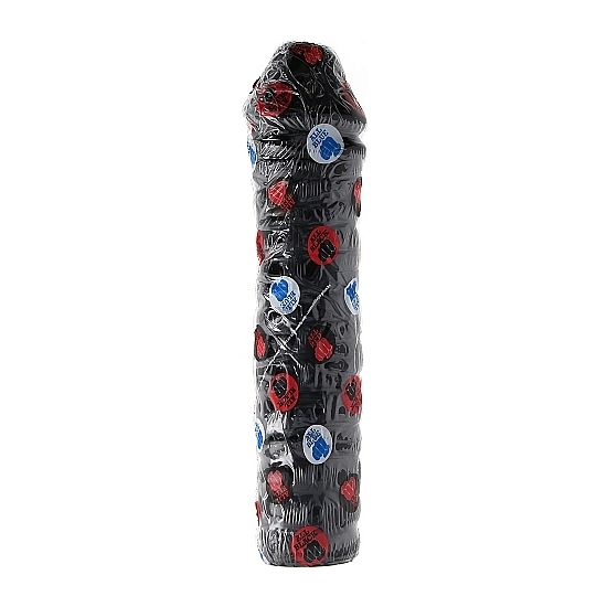 ALL BLACK DONG 38 CM, dildo för vaginal och anal användning