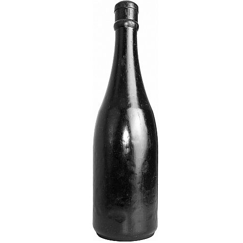 Analplugg All Black formad som en champagneflaska 39,5 cm