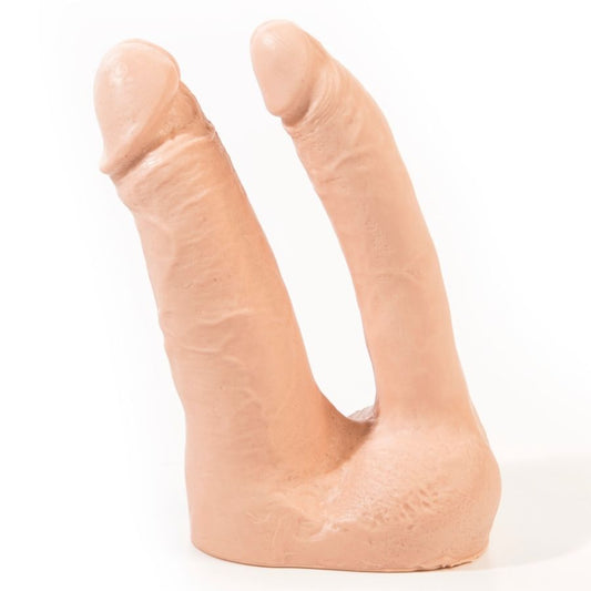 PINK ROOM Arthus realistisk dubbel dildo i köttfärg 17cm/15.5cm