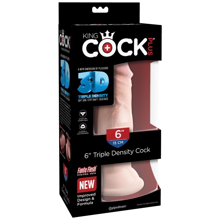 KING COCK Triple Density Dildo 15 cm