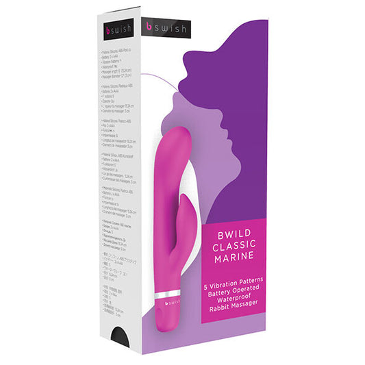 Silikonkaninmassör Bwild Classic Marine i cerise