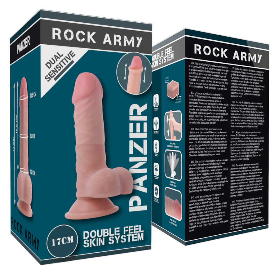 ROCKARMY Dual Density Panzer 17 cm dildo