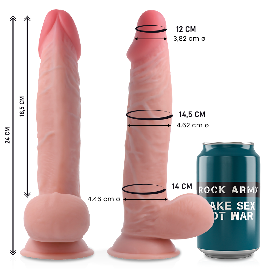 ROCKARMY Dual Density Sherman dildo 24 cm