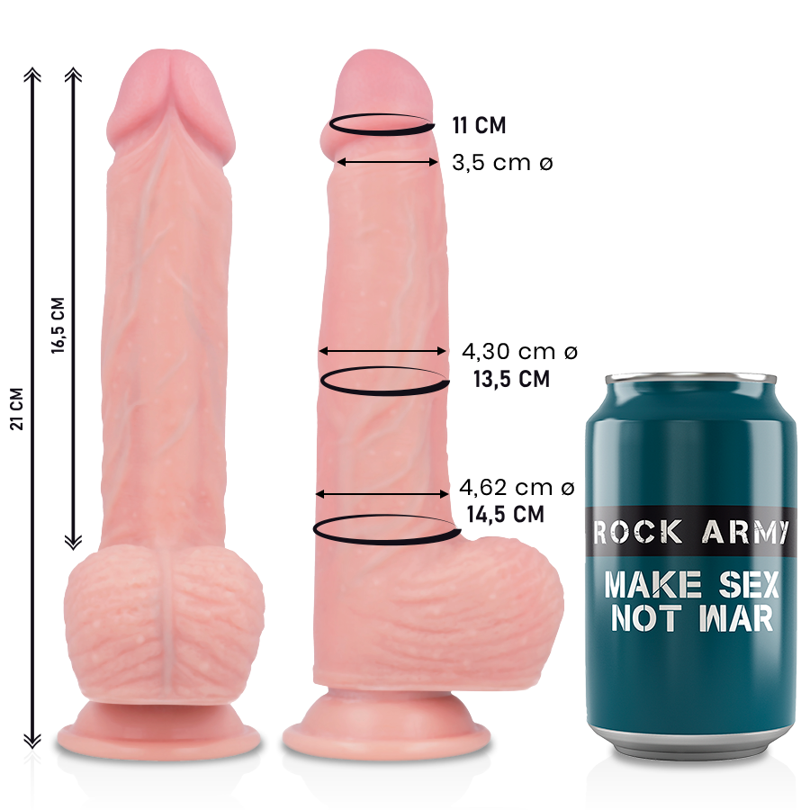 ROCKARMY Spitfire realistisk dildo i silikon 21 cm