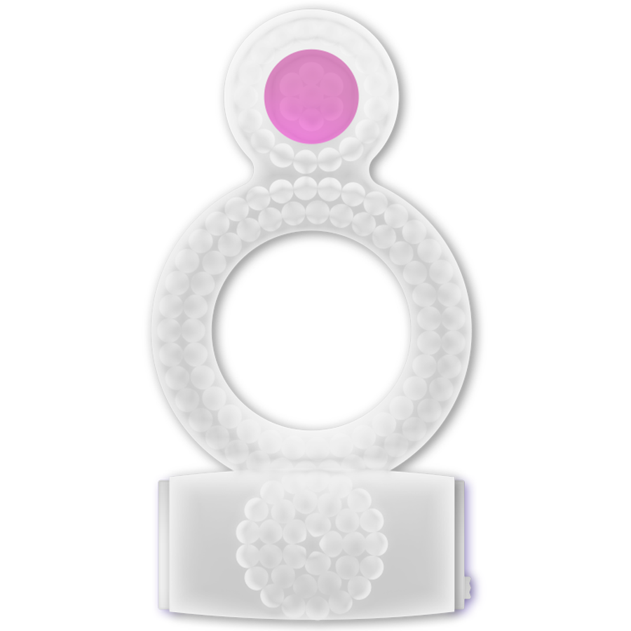 CASUAL LOVE - RING VIBRERANDE DUBBEL NÖJE TRANSPARENT