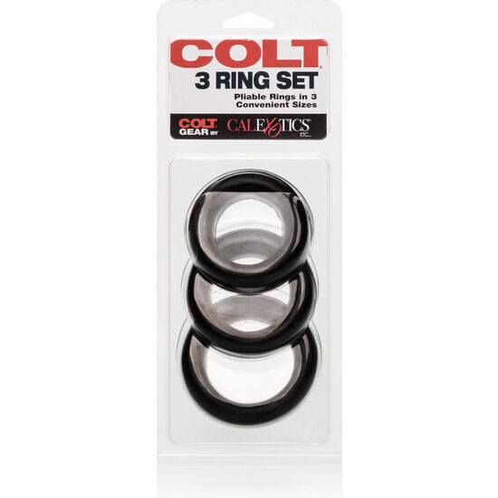 Set med 3 silikonringar för penis