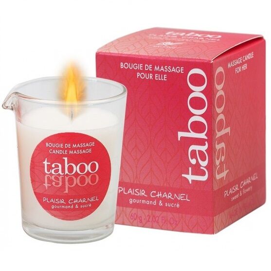 RUF - TABOO MASSAGE CANDLE FÖR HENNE PLAISIR CHARNEL COCOA FLOWER AROMA