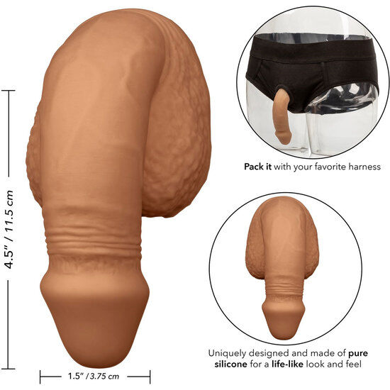 Silikon Packing Penis 12,75 cm i karamellfärg