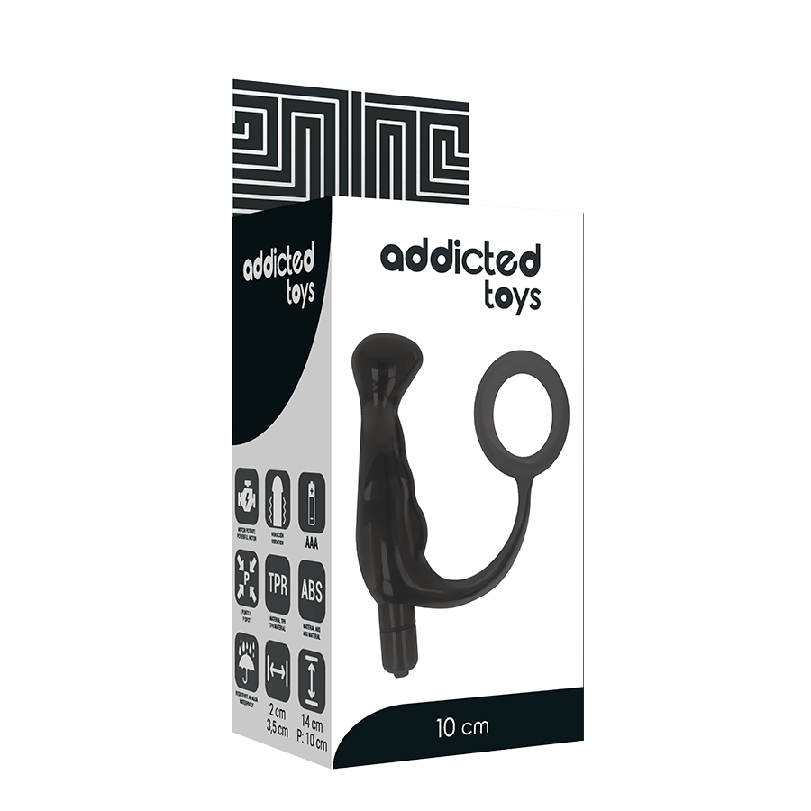 ADDICTED TOYS Vibrator Prost Tico Black 10 cm