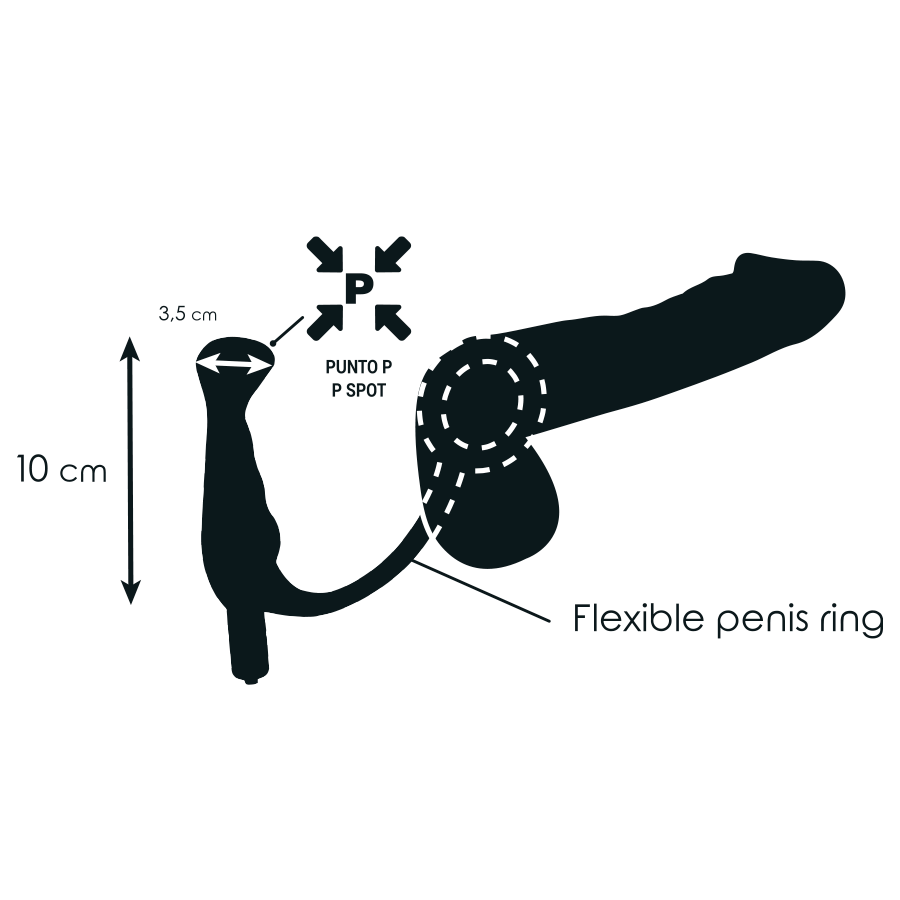 ADDICTED TOYS Vibrator Prost Tico Black 10 cm