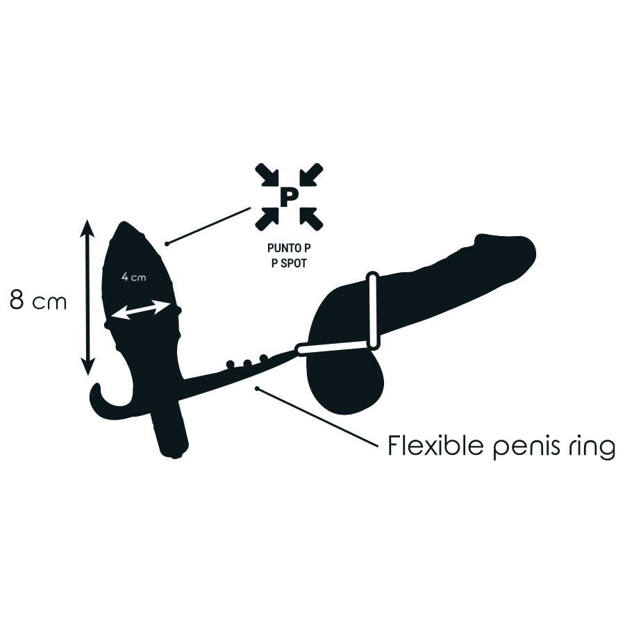 ADDICTED TOYS anal plug med dubbla svarta ringar
