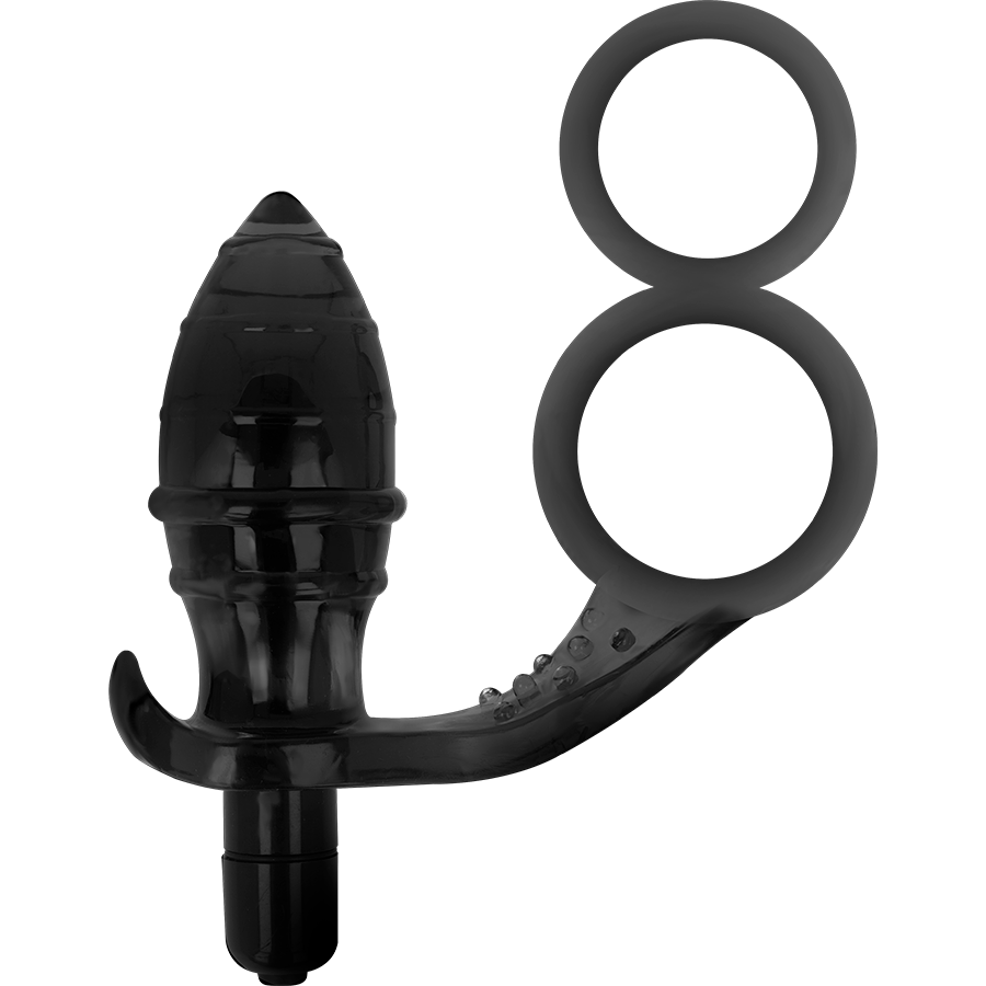 ADDICTED TOYS anal plug med dubbla svarta ringar
