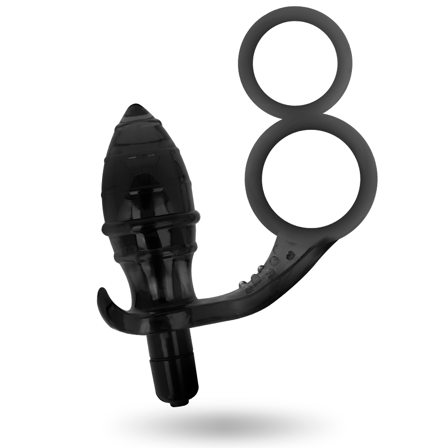 ADDICTED TOYS anal plug med dubbla svarta ringar