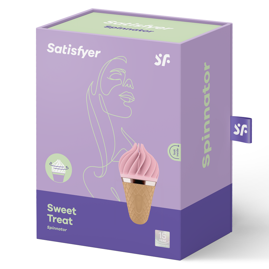 Satisfyer Sweet Treat Spinnator i brun och rosa