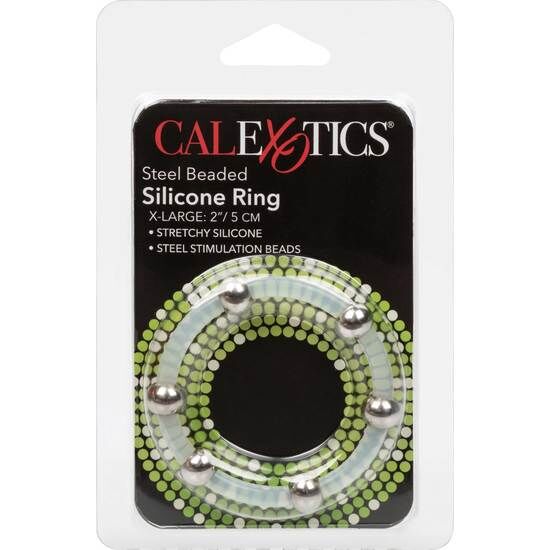 CALEXOTICS - SILIKONRING MED STÅLKULOR XL