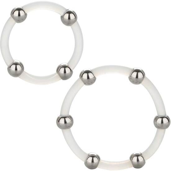 CALEXOTICS - Set med silikonringar med stålkulor
