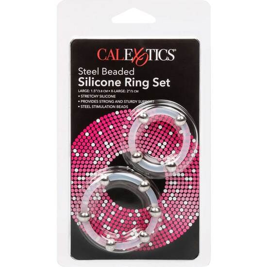CALEXOTICS - Set med silikonringar med stålkulor