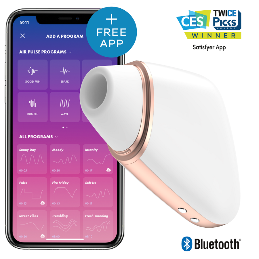 Satisfyer Love Triangle Air Pulse Stimulator i vit färg