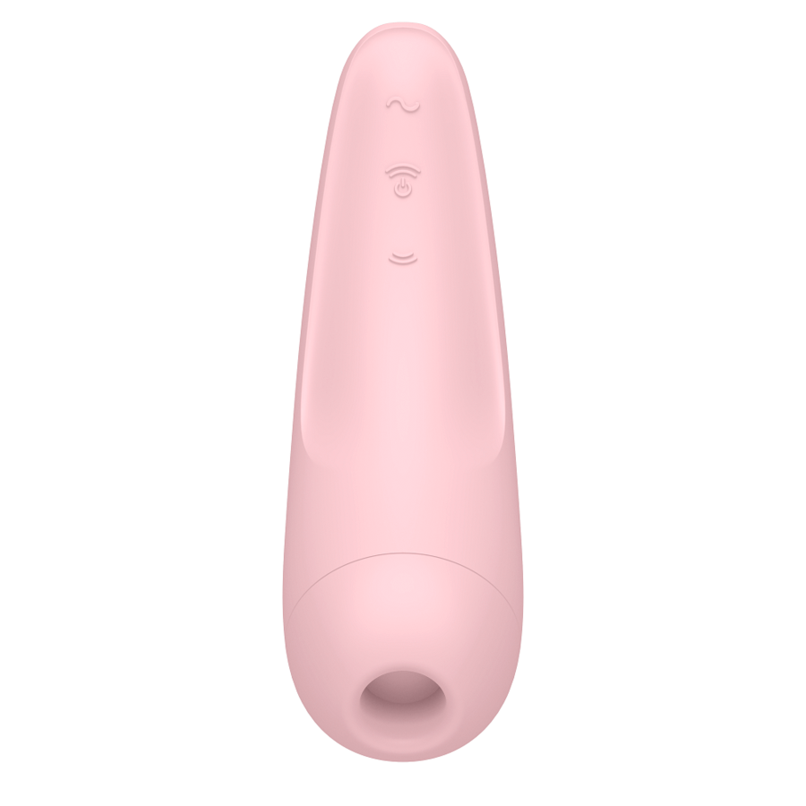 Satisfyer Curvy 2+ i rosa, klitorisstimulator med tryckvågor och vibrationer