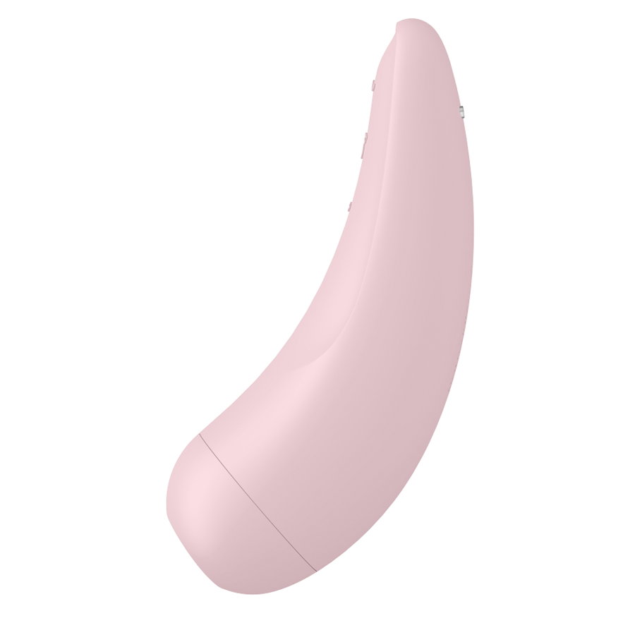 Satisfyer Curvy 2+ i rosa, klitorisstimulator med tryckvågor och vibrationer