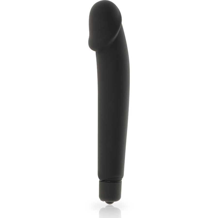 DOLCE VITA realistisk svart silikon vibrator