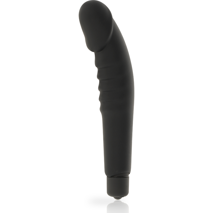 DOLCE VITA realistisk nöje vibrator i svart silikon