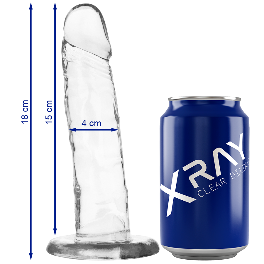 X Ray Clear Cock 18 cm med realistisk design