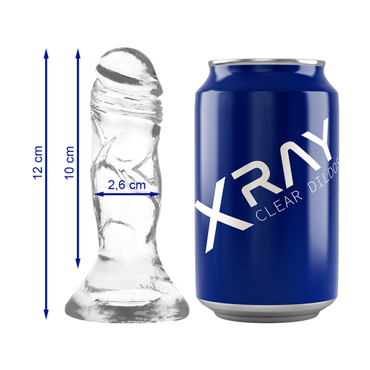 X Ray Clear dildo 12 cm med realistisk design