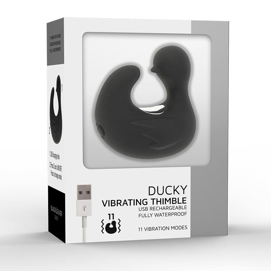 BLACK&SILVER Ducky - Återladdningsbar silikonstimulator