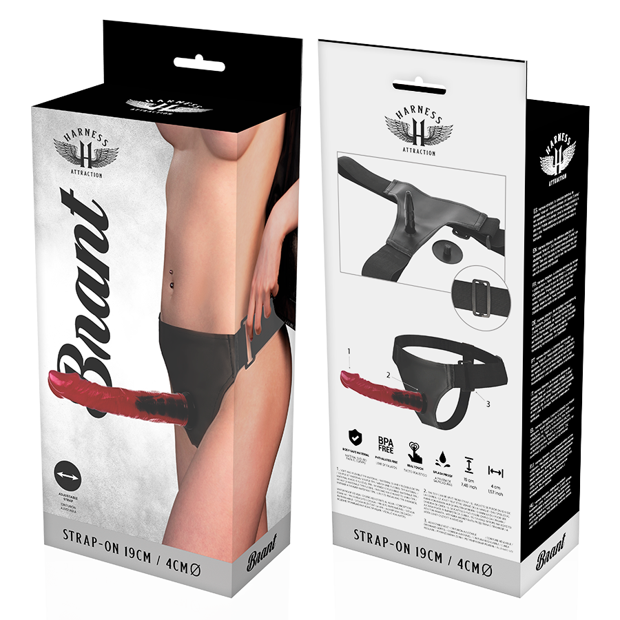 Harness Attraction RNES Brant 19 cm sele med realistisk penis