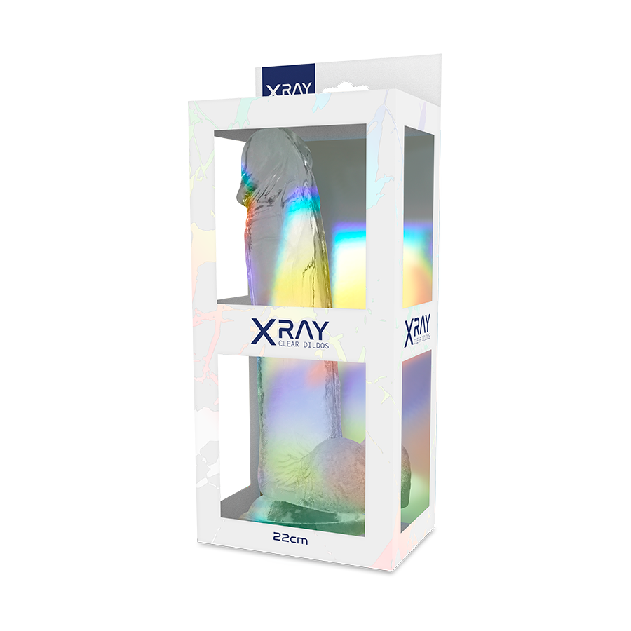 X RAY - Klar Penis med Bollar 22 CM -O- 4.6 CM
