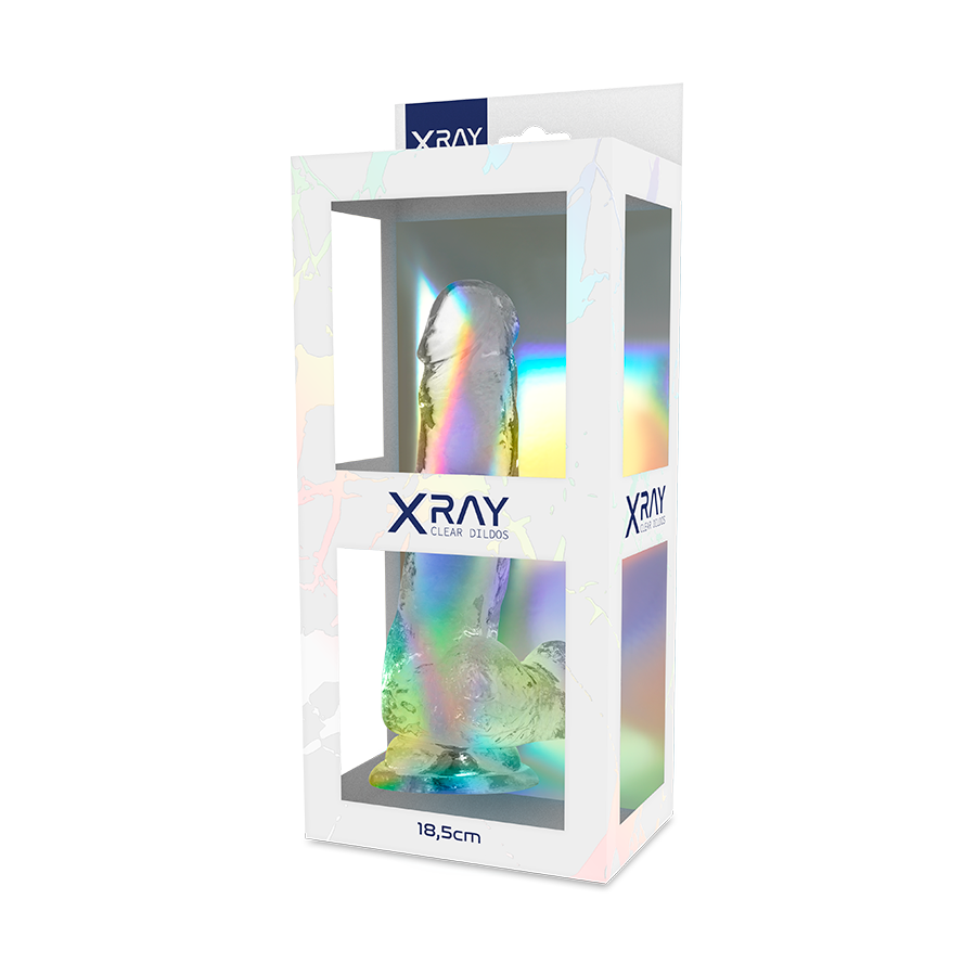 X RAY - KLAR PENIS MED BOLLAR 18,5 CM -O- 3,8 CM