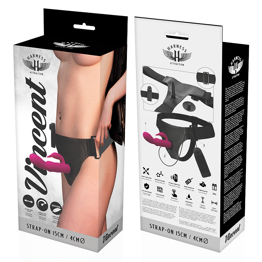 Harness Attraction RNES vibrator rabbit Vincent 15 cm