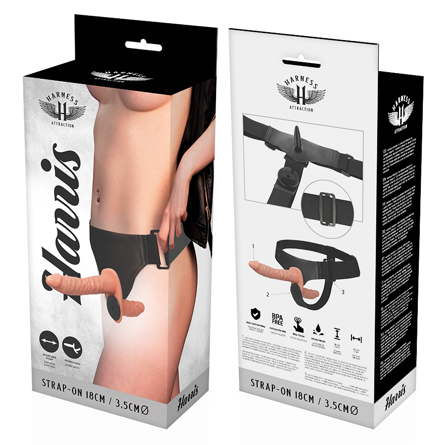 Harness Attraction Harris dubbel penetrationsvibrator 18 cm
