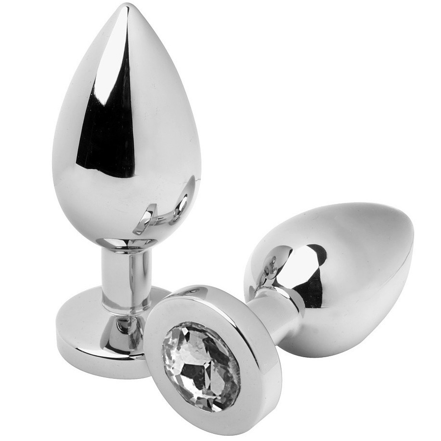 METAL HARD analplugg med diamant, 5.71 cm