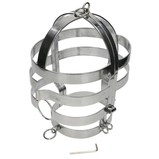 Stål bdsm-mask med krage
