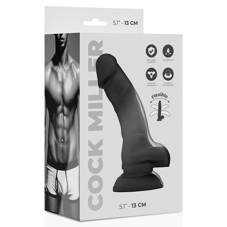 COCK MILLER dildo i silikon, artikulerbar, 13 cm