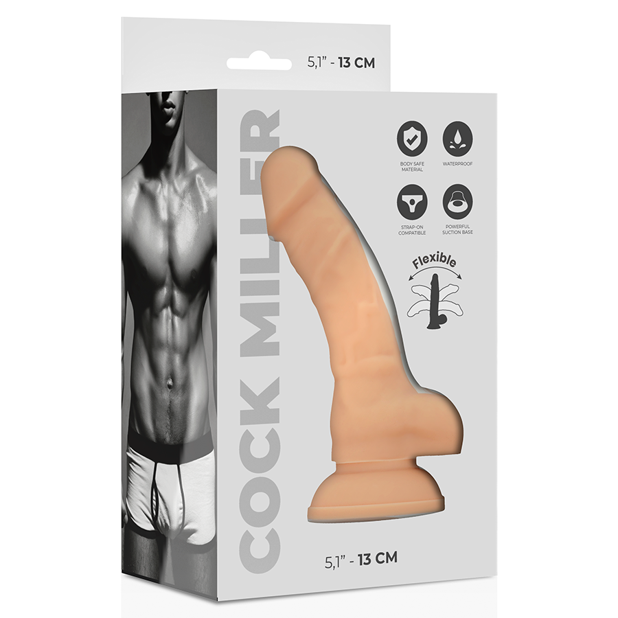 COCK MILLER silikon dildo 13 cm, artikulerad design