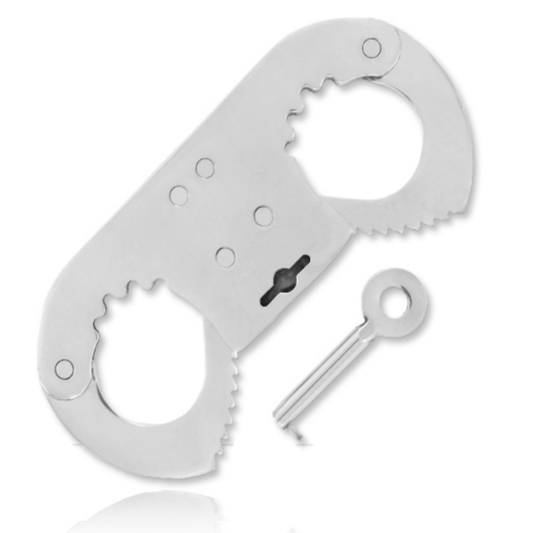 METAL HARD - TUMMELÅS METALLFINGERHANDKCUFFAR