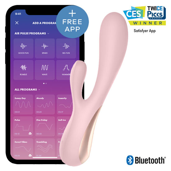 Satisfyer Mono Flex Pink med app för intim njutning