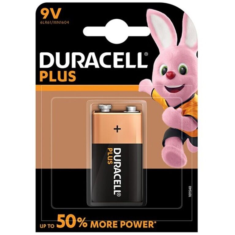 DURACELL PLUS POWER 9V LR61 batteri