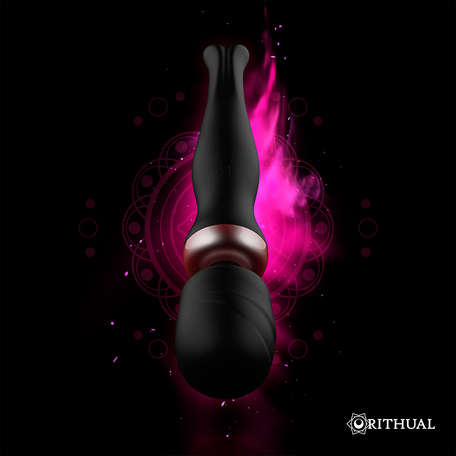 RITHUAL Akasha Wand 2.0 svart, kraftfull och uppladdningsbar massager