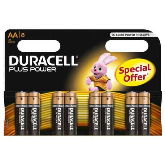 Duracell AA LR6 alkaliskt batteri 8-pack