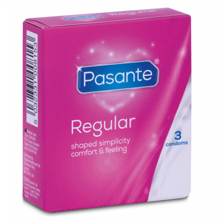 Pasante Regular kondomer, 3 enheter