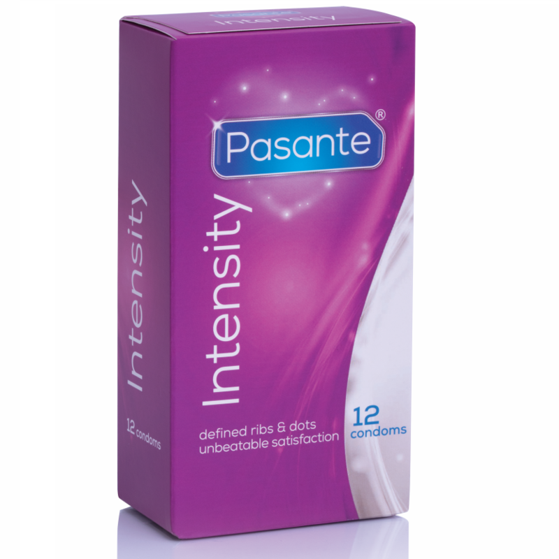 Pasante Ribs & Dots Intensity kondomer, 12 enheter